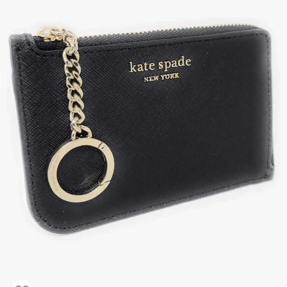 ♠️NWT Kate spade wallet  L-Zip Card Holder Keychain - Picture 3 of 10